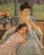 Mary Cassatt Young Mother Sewing Germany oil painting artist